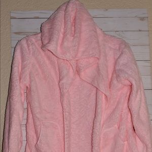 Plush Hooded Long Cardigan